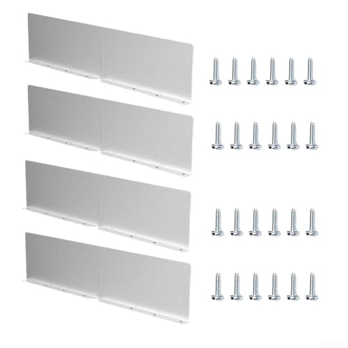 Sandyseptember Aluminium Dachrinne Valley Spritzschutz, Regenwasserablenkplatte Set für Zuhause, Büro (4 Stück) von Sandyseptember