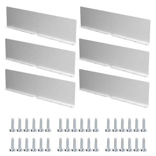 Sandyseptember Aluminium Dachrinne Valley Spritzschutz, Regenwasserablenkplatte Set für Zuhause, Büro (6 Stück) von Sandyseptember