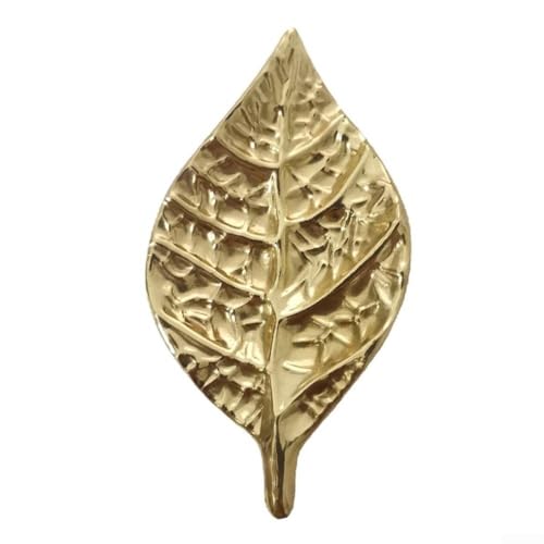 Sandyseptember Eleganter Schubladengriff aus Messing, Blatt-Design, für moderne Schrank- und Möbelgriffe, Natur-Design von Sandyseptember