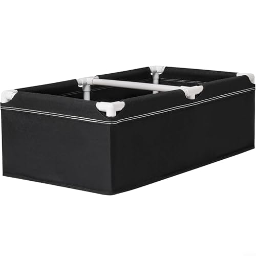 Sandyseptember Erhöhte Stoff-Gartenbeete für den Anbau von Kräutern und Gemüse, tragbare Pflanzbetttasche, atmungsaktives Vliesmaterial für bessere Drainage und Bodengesundheit (100 x 50 x 30 cm) von Sandyseptember