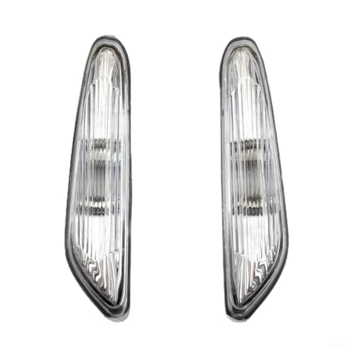 Sandyseptember Ersatz-Seitenmarkierungsleuchte, 1 Paar mit Blinkerfunktion für BMW E46 E60 E61 E83 vorne links rechts 12 V Fahrzeug kompatibel (weiß) von Sandyseptember