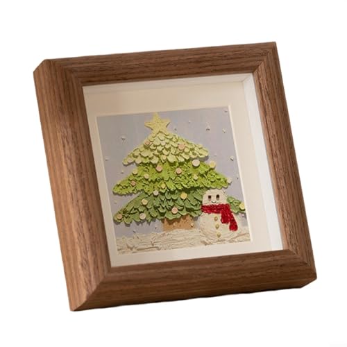 Sandyseptember Holz-Bilderrahmen, 15,2 cm, quadratischer Bilderrahmen, für Kinder, Kunstwerk, Heimdekoration (Kaffeefarbe) von Sandyseptember
