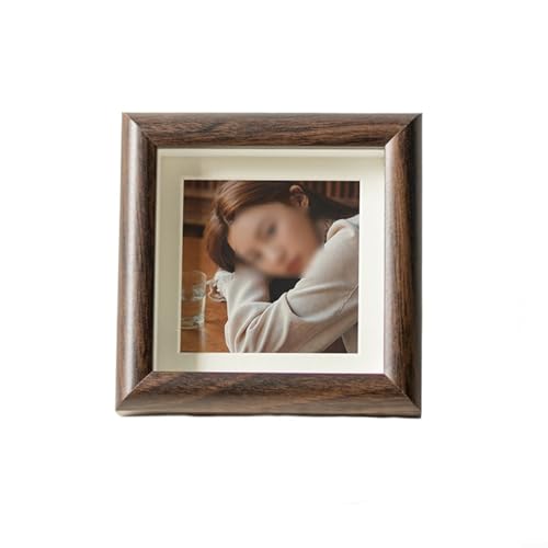 Sandyseptember Holz-Bilderrahmen, 15,2 cm, quadratischer Bilderrahmen, für Kinder-Kunstwerke, Heimdekoration (Walnussfarbe) von Sandyseptember