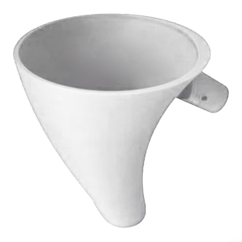 Sandyseptember Küchenmixer-Trichteraufsatz für 222-mm-Schüssel, kompatibel mit Artisan KSM150, 30° geneigte Öffnung, ergonomischer Griff, Kunststoff (weiß) von Sandyseptember