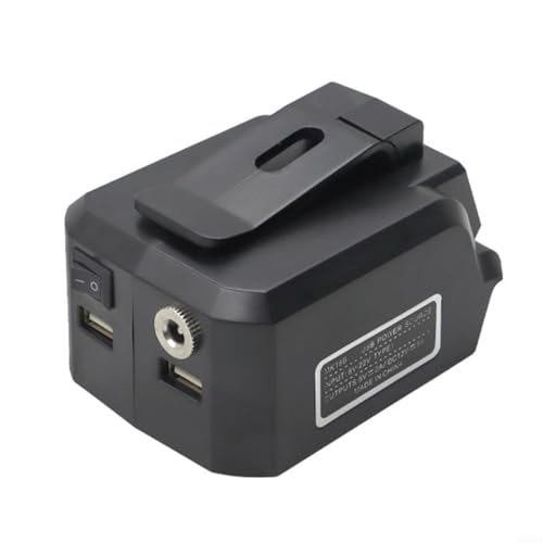 Sandyseptember MK18B Akku-Adapter, kompatibel mit 18 V Lithium-Ionen mit USB-Ladeanschluss und 12 V Gleichstrom-Anschluss für LED-Leuchten und Ventilatoren Sandyseptember MK18B Akku-Adapter, kompatibel mit 18 V Lithium-Ionen mit USB-Ladeanschluss und 12 V Gleichstrom-Anschluss für LED-Leuchten und Ventilatoren von Sandyseptember