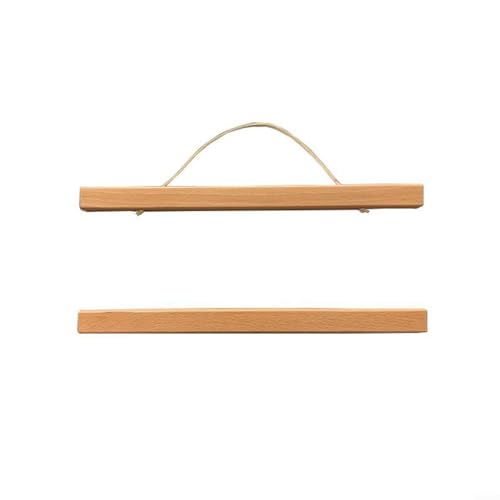 Sandyseptember Magnetischer Bilderrahmen aus natürlichem Teakholz, für Wandposter, Rollbilder und Leinwand mit magnetischen Dübeln von Sandyseptember