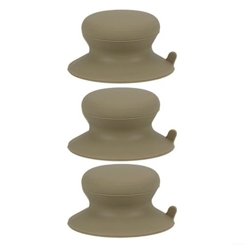 Sandyseptember Mehrzweck-Silikon-Topfdeckel-Griff mit Saugnapf, hitzebeständig, verbrühungsschutz, Küchenzubehör, Telefonständer zum Kochen, Servieren, 3 Stück (Cardic) von Sandyseptember
