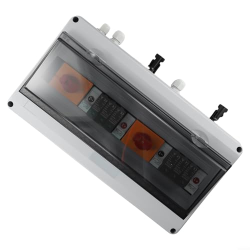 Sandyseptember PV-Kombinator-Box, 1000 V, 2 Eingänge, 2 Ausgänge, mit DC-Sicherung und Trennschalter für Solar-Photovoltaikanlage, Schutz und Überwachung (IP65 wasserdicht) von Sandyseptember