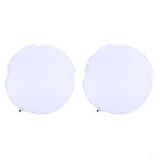 Sandyseptember Regentonne mit verstellbarer Passform, Netzabdeckungen zum Schutz von Wasserspeichertanks vor Schmutz und Eindringen von Kleintieren (weiß), 2 Stück von Sandyseptember