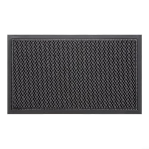 Sandyseptember Rutschfeste Fußmatte für den Außenbereich, 45 x 75 cm, mit Gummi-Rückseite, robuste Schmutzfangmatte für den Innen- und Außenbereich, Schwarz von Sandyseptember