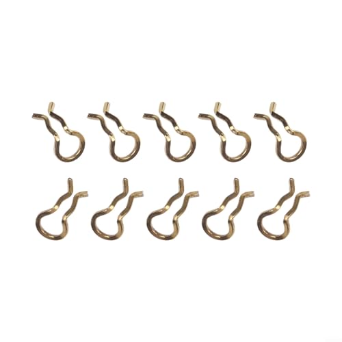 Sandyseptember Set mit 10 Fahrrad-Bremssattel-Federklemmen für XT für SLX Fahrrad-Pads, Edelstahl-Material für zuverlässige Bremsfunktion (gelb) von Sandyseptember