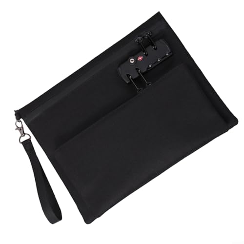 Sandyseptember Sicheres Zahlenschloss Feuerfeste Dokumententasche Wasserdicht und Hitzebeständig Aufbewahrung für Dokumente, Reisepässe, Kreditkarten und Elektronik von Sandyseptember