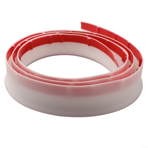 Sandyseptember Silikon-Duschwannen-Wassersperre, 2 m, mit Doppelklebeband, geeignet für Badewannen- und Duschbodenkanten, 4,5 cm Breite und 1,5 cm Höhe von Sandyseptember