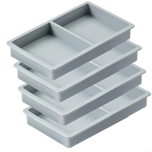 Sandyseptember Silikon-Trennwände für die Ernte des rechten Gefriertrockners, mittlere Tabletts, Set mit 4 Stück, helfen Lebensmittel zu trennen und leicht zu reinigen (grau) von Sandyseptember