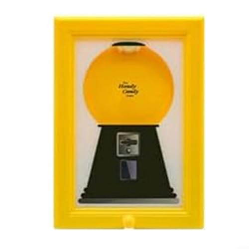 Sandyseptember Süßigkeitenspender mit Fotorahmen - Wandmontierte Aufbewahrung für Süßigkeiten und Nüsse, Dekorativer Behälter, 30x21x3cm(Yellow) von Sandyseptember