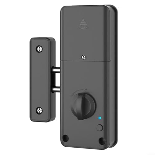 Sandyseptember Unsichtbares Türschloss für Holztüren für Smart For TTlock App gesteuert mit mehreren Entriegelungsmethoden (schwarz) von Sandyseptember