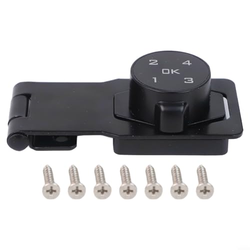 Sandyseptember Zahlenschloss aus Zinklegierung, 10,2 cm, schlüssellos, Passwortsicherheit für Türen und Kühlschränke (schwarz) von Sandyseptember