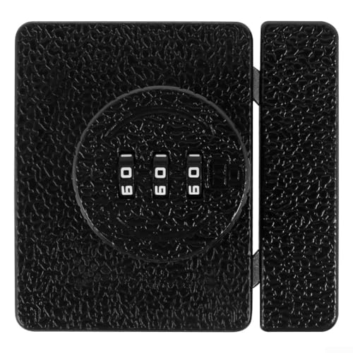 Schrankschloss Zinklegierung schlüsselloses 3-stelliges Zahlenschloss für sichere Türschublade und Schrankverriegelung mit Metallhaken-Mechanismus (Schwarz) von Sandyseptember