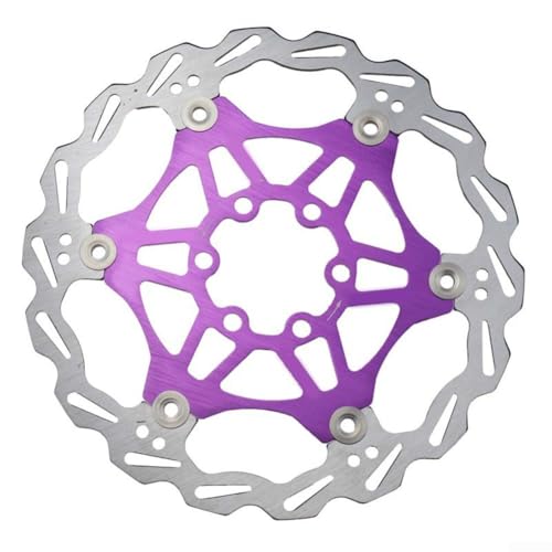 Schwimmende Scheibenbremse 160 mm für Mountainbikes aus Edelstahl für starke Wärmeableitung und Reibung (Lila 160) von Sandyseptember