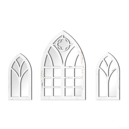 Stilvoller falscher Fensterspiegel mit gotischem Touch, perfekt für Wohn- und Schlafzimmer-Dekor (MZ487A) von Sandyseptember