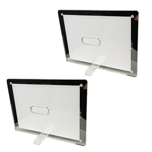 Transparenter Schreibtischrahmen aus Acryl für Fotos und Karten, mit magnetischer Unterstützung für einfachen Orientierungswechsel und Wartung (13 x 18 cm) von Sandyseptember