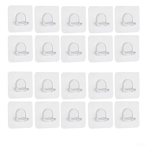 Transparentes Regalhalterungs-Set, 51020 Stück, für Kleiderschrank, Bücherregale und Aufbewahrungslösungen (20 Stück) von Sandyseptember