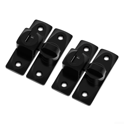 Türschloss aus Aluminiumlegierung, 360 Grad drehbar, Anti-Hebelriegel, geeignet für Schiebetüren, Badezimmer- und Schranktüren, Sicherheitslösung, Schwarz, 2 Stück Türschloss aus Aluminiumlegierung, 360 Grad drehbar, Anti-Hebelriegel, geeignet für Schiebetüren, Badezimmer- und Schranktüren, Sicherheitslösung, Schwarz, 2 Stück von Sandyseptember