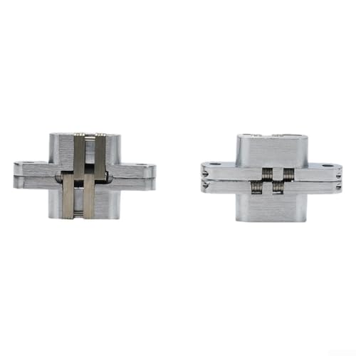Unsichtbare Premium-Kreuzscharniere, 2 Stück, Edelstahl-Hardware für maximale Stabilität (13 x 60 mm) von Sandyseptember