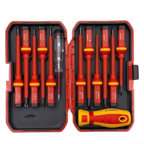 VDE-zertifiziertes 1000 V isoliertes Elektriker-Schraubendreher-Set, komplettes 33 cm (13 Zoll) Werkzeug-Set für den professionellen und Heimwerkergebrauch von Sandyseptember