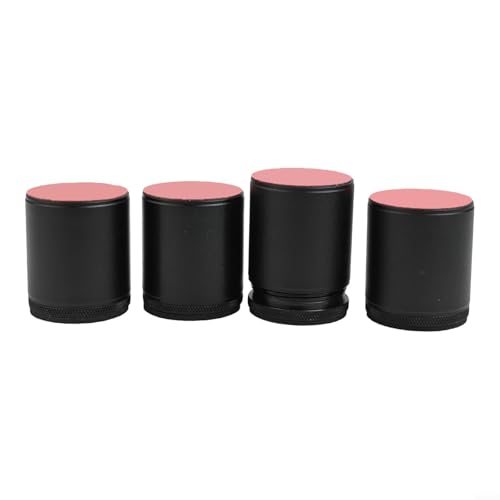 Verstellbare Möbelerhöhungen, 4 Stück, mit rutschfesten Silikonmatten zum Anheben und Stabilisieren von Betten und verschiedenen Möbeln (schwarz) von Sandyseptember