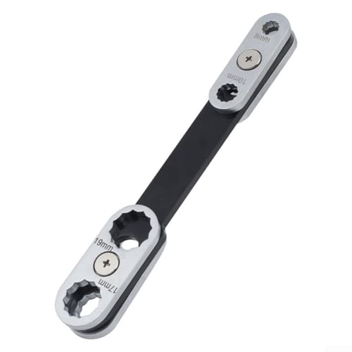 Verstellbarer Schraubenschlüssel mit 360-Grad-Drehung für Präzisionsreparaturen in engen Räumen, bequemer Griff und für langlebige, rostbeständige Konstruktion (Ringschlüssel) von Sandyseptember