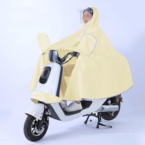 Wasserdichte, abnehmbare Regenhaube mit verdickter Doppelkrempe, geeignet für Helme, stark regendicht und vergrößertes Design für besseren Schutz (Gelb-8XL) von Sandyseptember