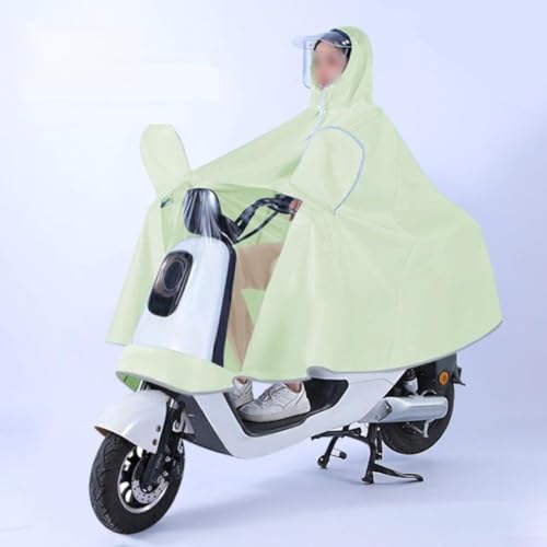 Wasserdichte, abnehmbare Regenhaube mit verdickter Doppelkrempe, geeignet für Helme, stark regendicht und vergrößertes Design für besseren Schutz (Grün-8XL) von Sandyseptember