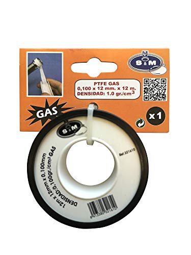 saneaplast metalsant. 321610 – Teflon Fontan Al. Dens. 12 mmx0.1mmx12mt für Gas BL S & M von S&M