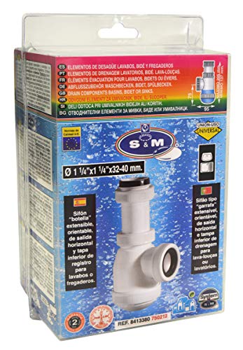 'saneaplast metalsant. 750212 – Geruchverschluss Evac Flasche 11/4 PL BL S & M von S&M