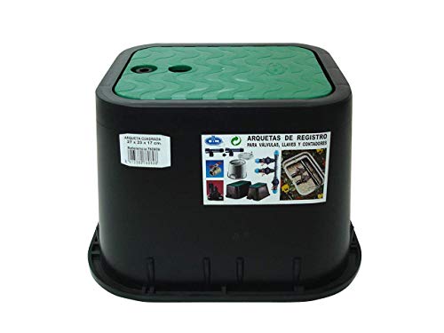 S&M 760808 Vergrabene Bewässerungsbox, 2 Ausgänge, Schwarz/Grün von S&M