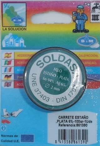 saneaplast metalsant. 861390 – Zinn Sold Silber 100 gr 6% S & M von Saneaplast Metalsant.