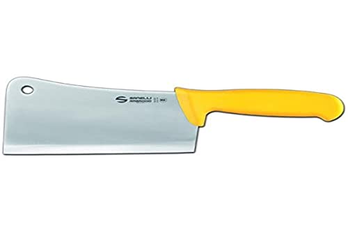 Ambrogio Sanelli – Supra Colour – Schweißfänger – ergonomischer Griff aus Polypropylen, Farbe: Gelb, Klinge: breit und schwer, aus Nitro-B Edelstahl mit Stickstoff, 18 cm von Sanelli Ambrogio