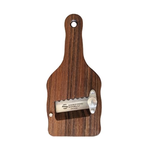 SANELLI AMBROGIO 1731.000 Affettatartufi Ovangkol-aus Edelstahl mit Wellenschliff, Holz, Braun, 23.0 x 9.0 x 2.5 cm von Sanelli Ambrogio