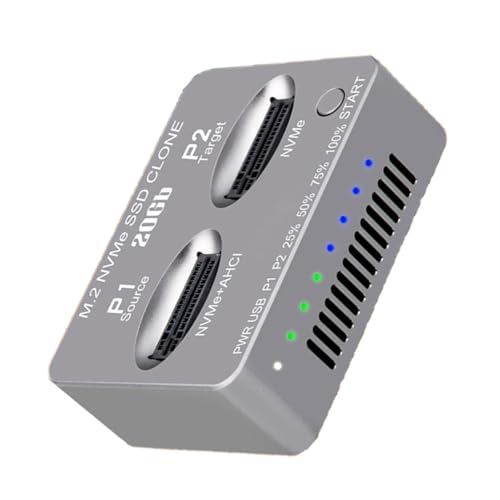 Sanerfa NVMe Solid States Disk Dock AHCI Cloner USB 3.2 20G Solid States Disk Double Bay Offline Clone USB C to NVME Docking von Sanerfa
