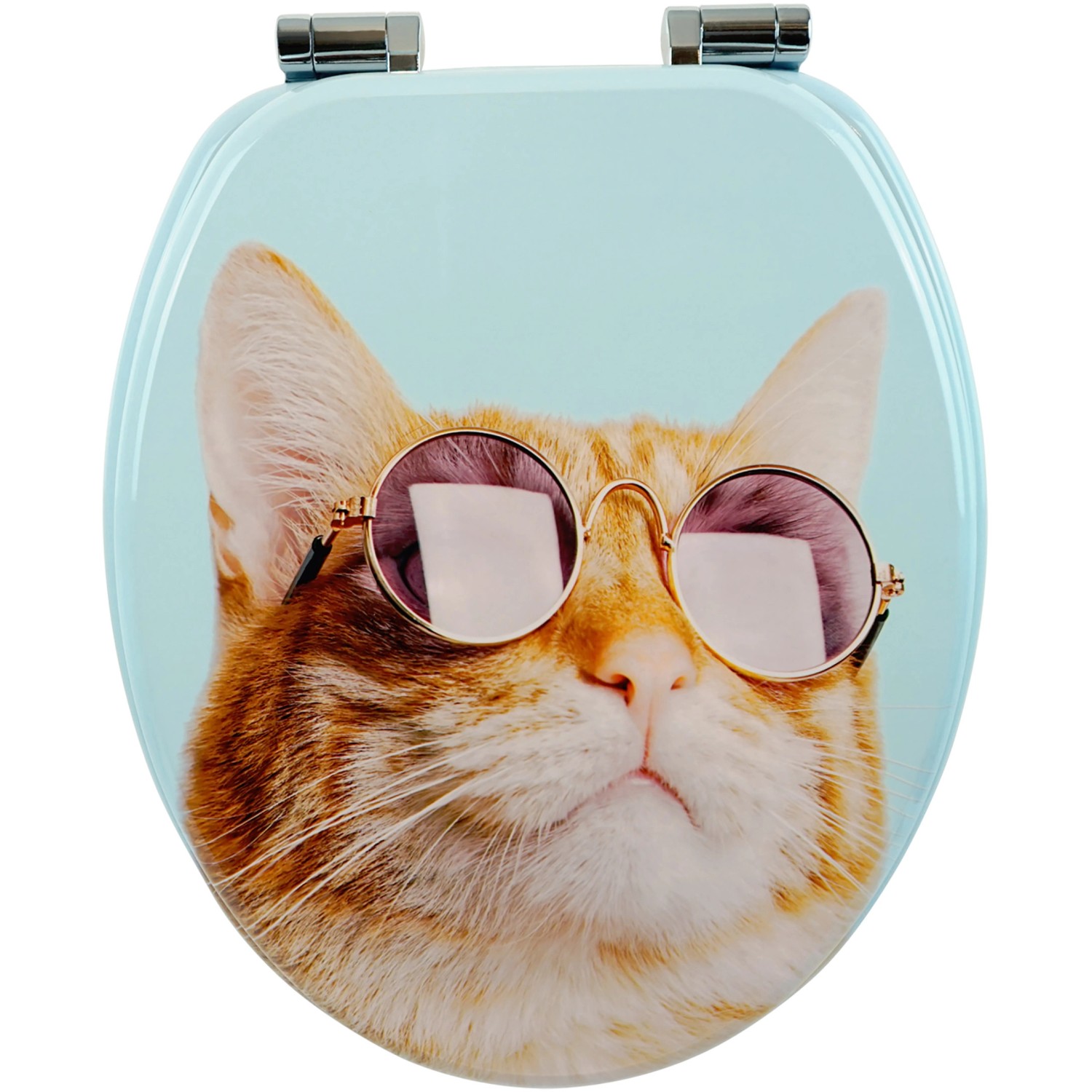 Sanfino WC Sitz Cool Cat Toilettendeckel mit Absenkautomatik aus Holz von Sanfino