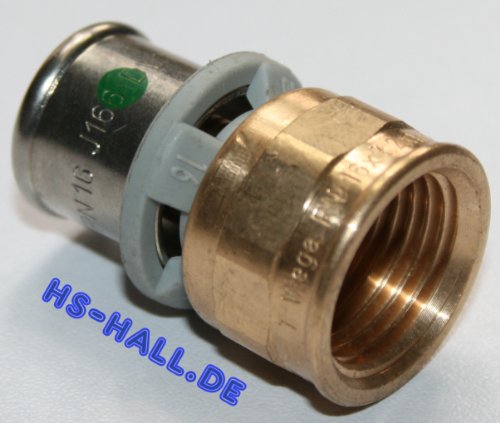 Viega Übergangsstück mit SC Sanfix P 2112 in 16mm x Rp1/2 Rotguss Viega Übergangsstück mit SC Sanfix P 2112 in 16mm x Rp1/2 Rotguss von Viega