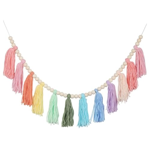Boho Quastel Garland, 37 Regenbogenwandbehang, Kindergarten-/Hochzeits -Hintergrunddekoration Boho Quastel Garland, 37 Regenbogenwandbehang, Kindergarten-/Hochzeits -Hintergrunddekoration von Sanfiyya