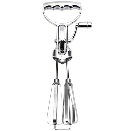 Eierschläger, Handeimixer, Handheld -Rotary -Frother -Mixer -Mischwerkzeuge mit Doppelkopf, 12 Zoll Edelstahl Handschläger für die Heimküche von Sanfiyya