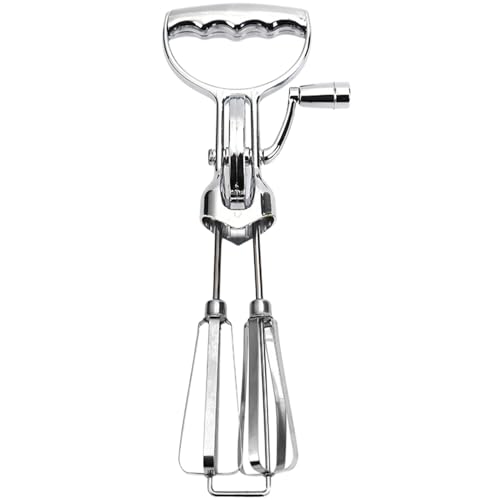 Handkurbel Eierschläger, 12 manueller Rotationsmischer, Edelstahl -Doppelkopf zum Peitschen, Backen, Küche, Camping Handkurbel Eierschläger, 12 manueller Rotationsmischer, Edelstahl -Doppelkopf zum Peitschen, Backen, Küche, Camping von Sanfiyya