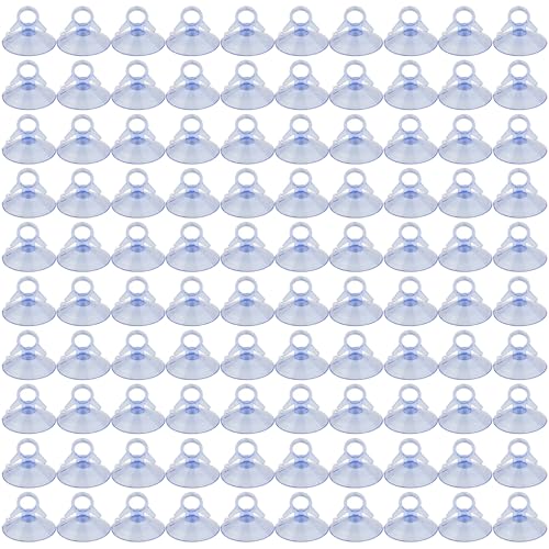 Klare Saugbecher, 100 -Pack -45 -mm -PVC -Fensterhaken, Mehrzweckbügel für Autotöne, Badezimmer (4, 5 cm Durchmesser) von Sanfiyya
