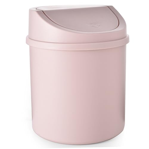 Sanfiyya Desktop-Mülleimer, Swing-Lid Mini Bin, 7x5 abnehmbarer waschbarer PP-Wastkorb für Büro/Wohnheim (Raumsparende Design) Style 2 von Sanfiyya