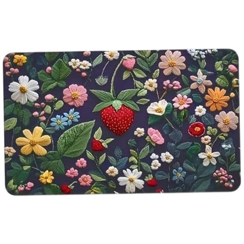 Sanfiyya Eingangsenteppich, Florale waschbare Matte, Türenmatte für Home/Dorm-20x32, Nicht-Schlupftürmatte von Sanfiyya