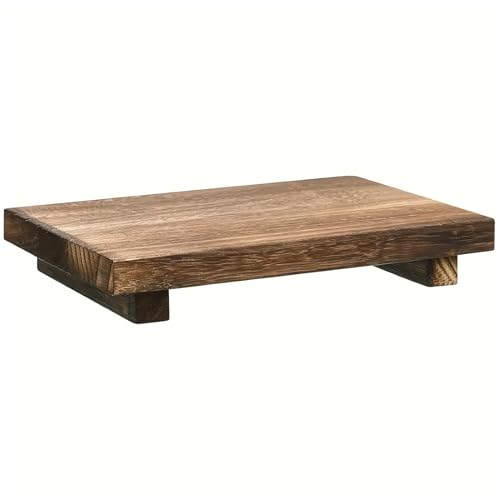 Sanfiyya Holzpodest Seifenstand, Bauernhaus Holzriser, Seifenspender Tablett, rechteckige rustikale Kerzenpflanzenhalterin für Badezimmer Küche Sanfiyya Holzpodest Seifenstand, Bauernhaus Holzriser, Seifenspender Tablett, rechteckige rustikale Kerzenpflanzenhalterin für Badezimmer Küche von Sanfiyya