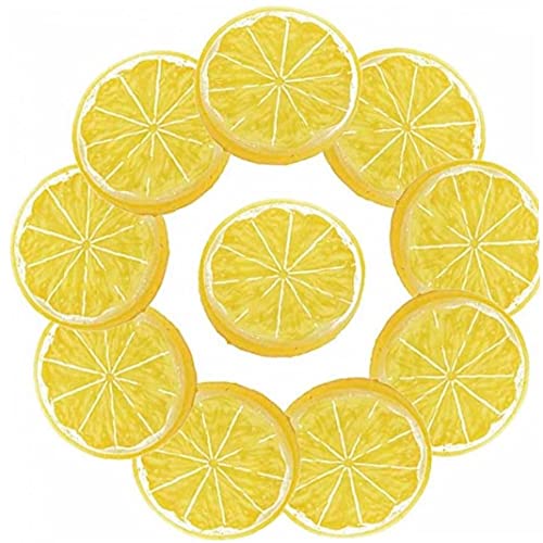 30 Stücke Mini Simulation Frucht Zitronenscheiben Gefälschte Künstliche Kunststoff Obst Modell Dekorative Hochzeit Ornament Festival Dekoration von Sanfly